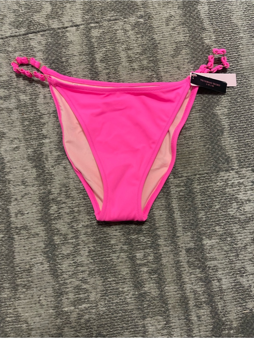 Victoria's Secret Hot Pink Braided Side Bikini Bottom